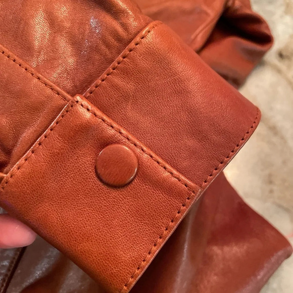 NWT Zara Limited Edition Leather Shirt Dress Small - Picture 7 of 13